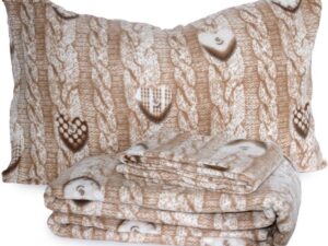 Completo lenzuola in pile Wool Shabby beige Q193