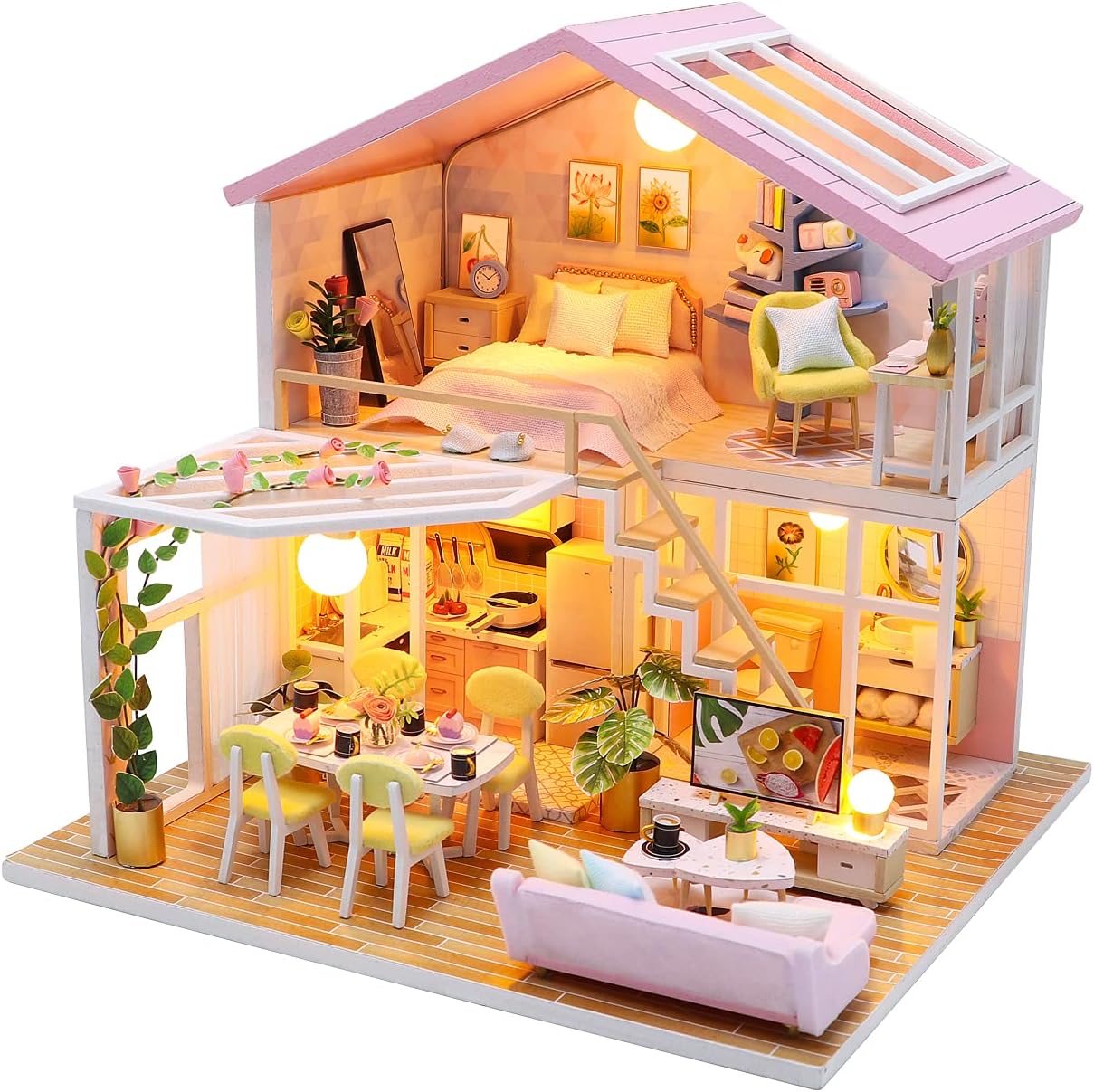Casetta in miniatura fai da te per adulti - Kit Book Nook in legno