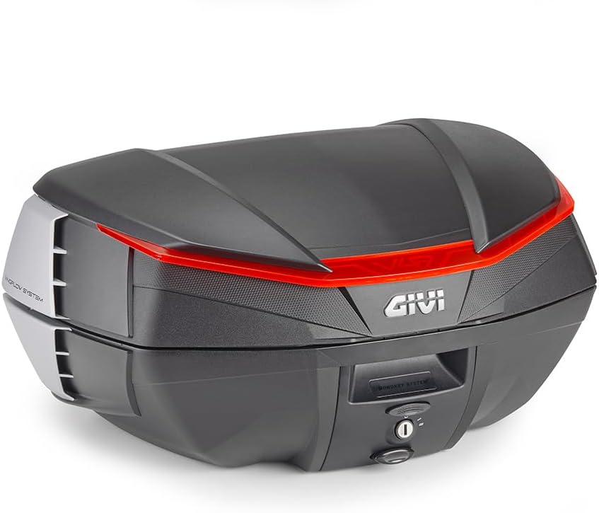 GIVI V49 AIR Baule Moto Nero/Rosso - Aerodinamico e Sicuro