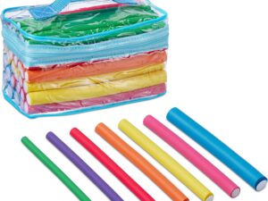 Relaxdays Bigodini Flessibili, Set 48 per Ricci Senza Calore
