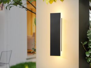 Applique LED 20cm Nero IP65 Esterno/Interno