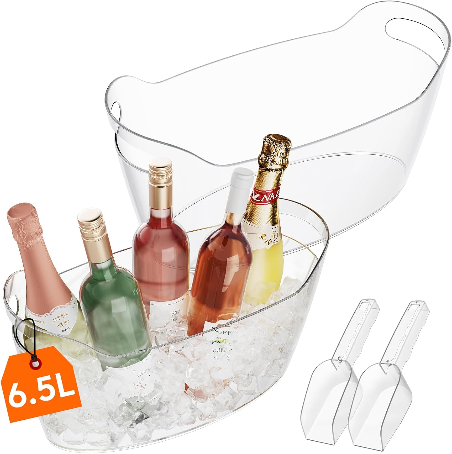 Lifewit Secchiello Ghiaccio 6.5L, Set di 2 - Ideale per Vino e Birra
