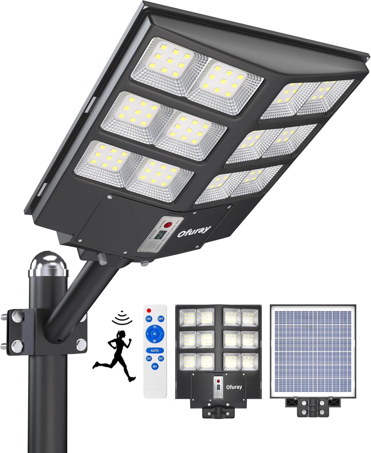 Ofuray Of-2000W Lampione Solare LED Esterno