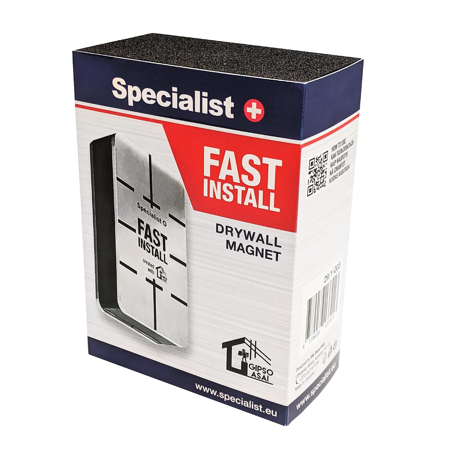 Specialist+ Magnete Fast Install per cartongesso 60 mm