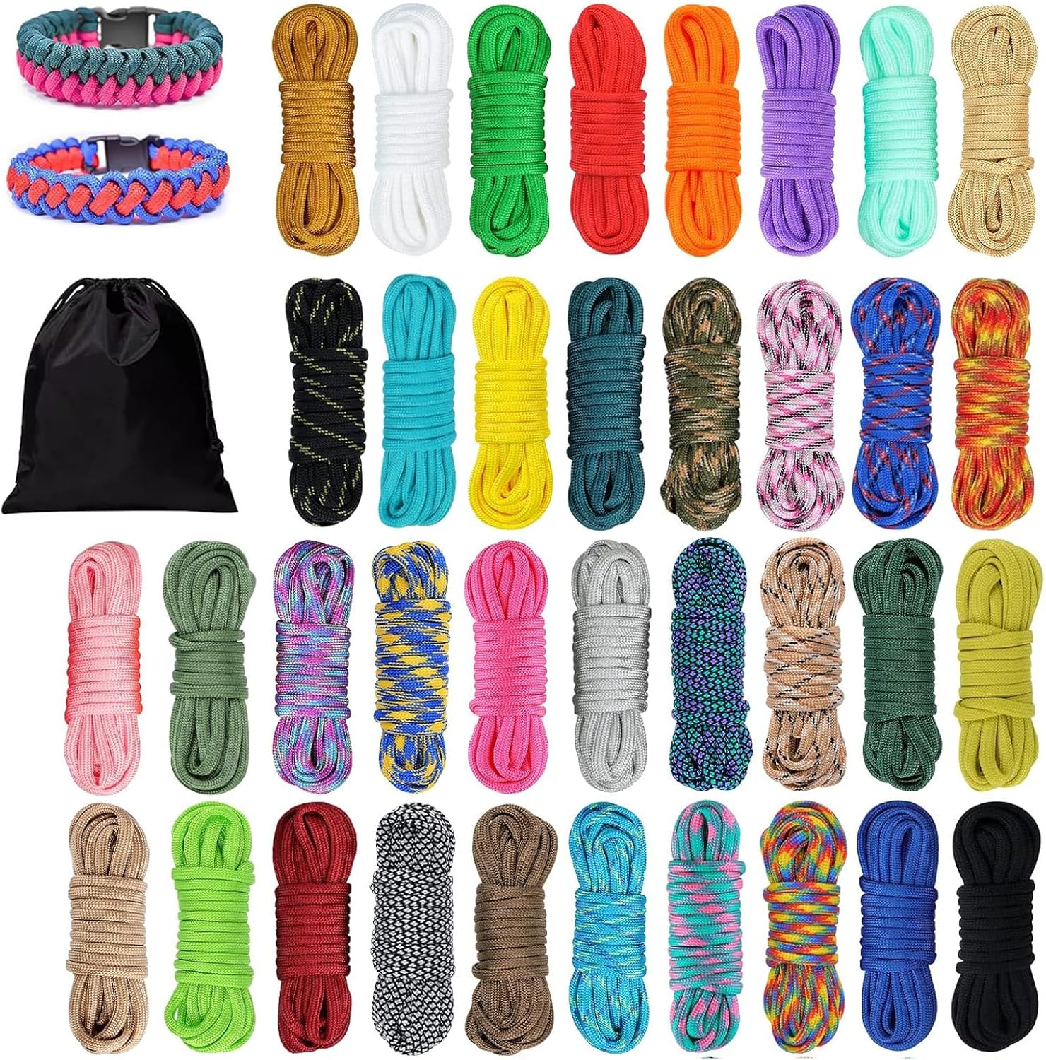 Braccialetto Paracord 550 36 colori, 3m, 4mm - Set paracord