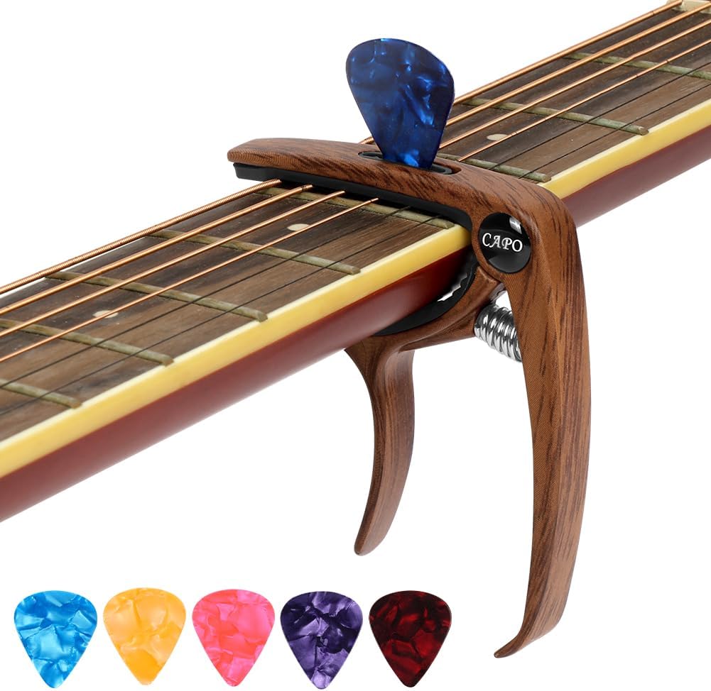 Capotasto 3 in 1 Aomig per chitarra e ukulele