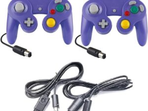 Set accessori GameCube viola: 2 controller, prolunghe e alimentatore