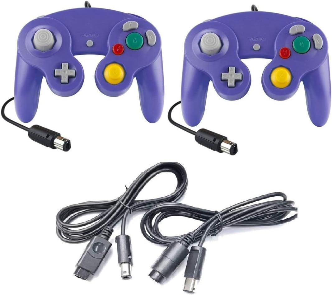 Set accessori GameCube viola: 2 controller, prolunghe e alimentatore