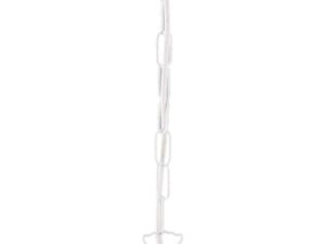 Lampadario Shabby 1 Luce Ferro Bianco con Cristalli