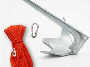 Ancora Bruce Glac trefoil zincata 2,5Kg-10Kg con cima 30m