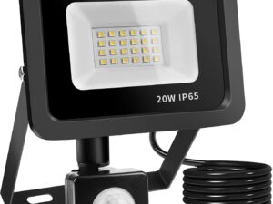 Faretto LED 20W con Sensore Movimento, Realky IP65