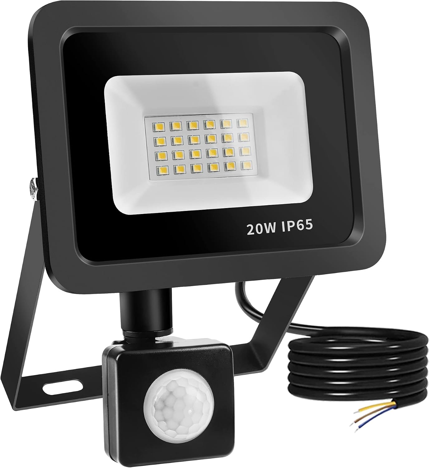 Faretto LED 20W con Sensore Movimento, Realky IP65