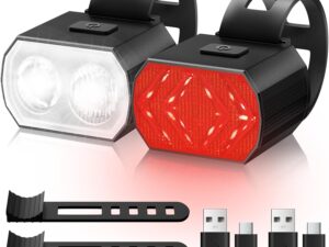 Blendura Luci Bici LED USB Ricaricabili - Ant. e Post.