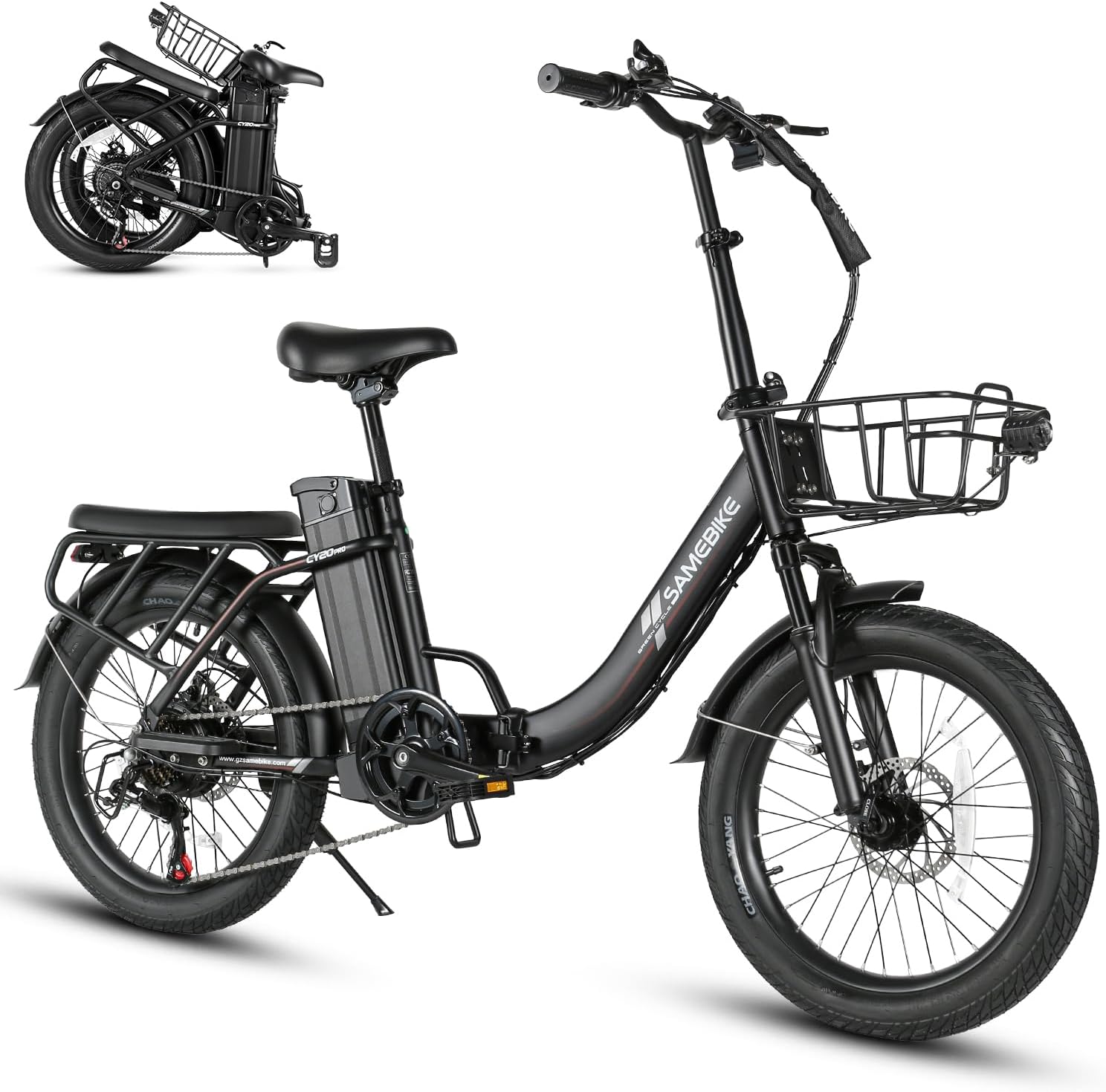 SAMEBIKE CY20PRO: Bici elettrica pieghevole 20" 250W