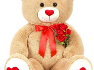 MorisMos Orso Peluche Gigante Marrone 120cm - Regalo Originale