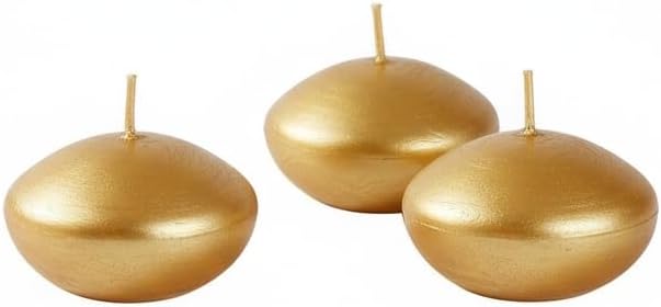 Set 6 Candele Galleggianti Oro Ø 4,5 cm - Cereria Di Giorgio