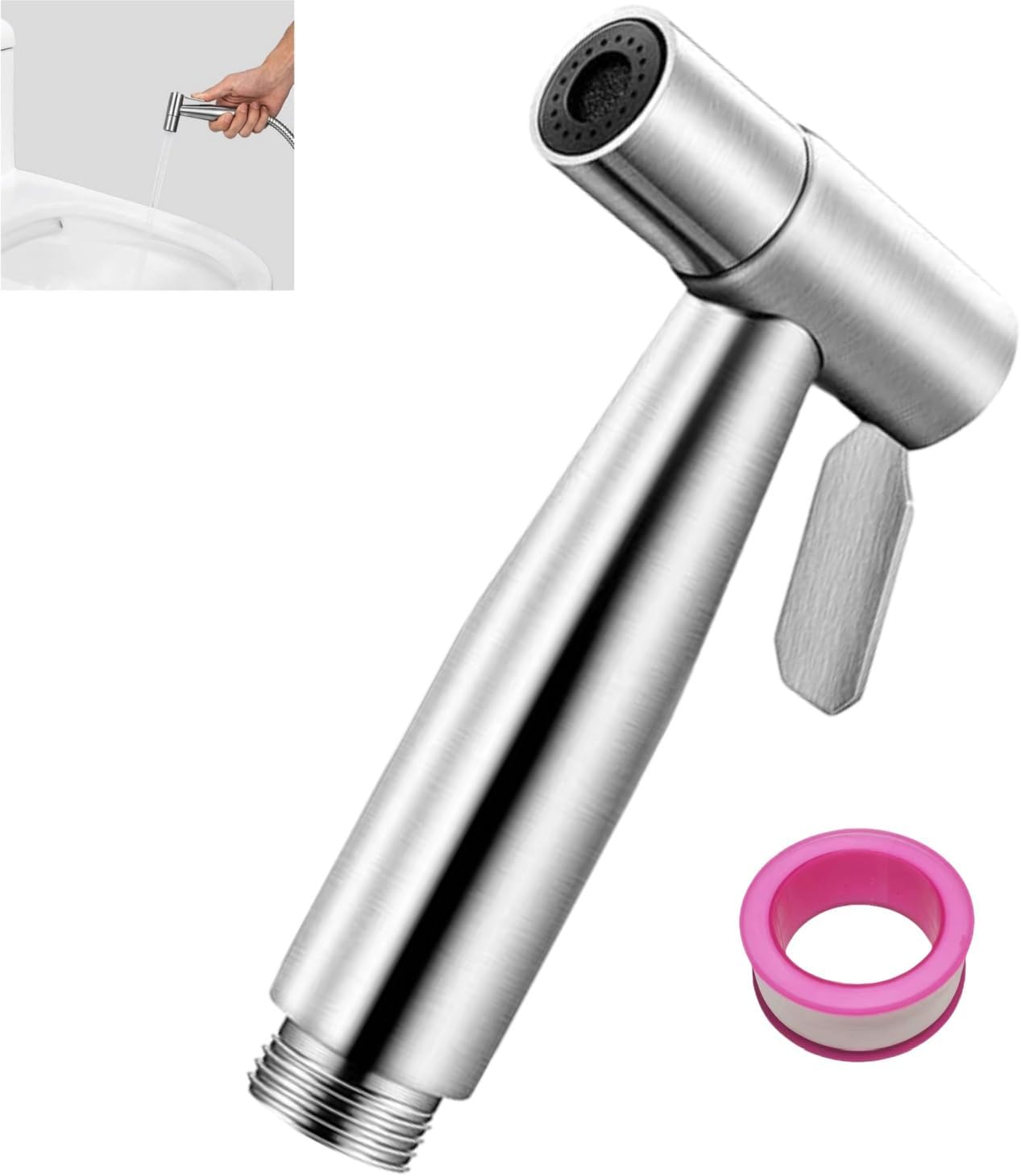Doccetta Bidet Acciaio Inox Manuale con Spruzzatore