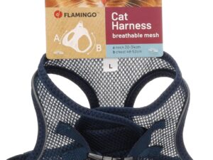 Pettorina Gatto Flamingo Berta Blu Scuro L - 30-34 cm
