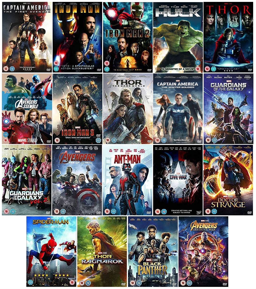 Collezione Completa Film Marvel in DVD
