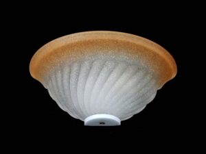 Applique vetro Girella Ambra 1 luce - Bianco/Oro