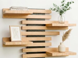 Mensola in Legno Massello Qoka Crafts, Design Versatile e Resistente