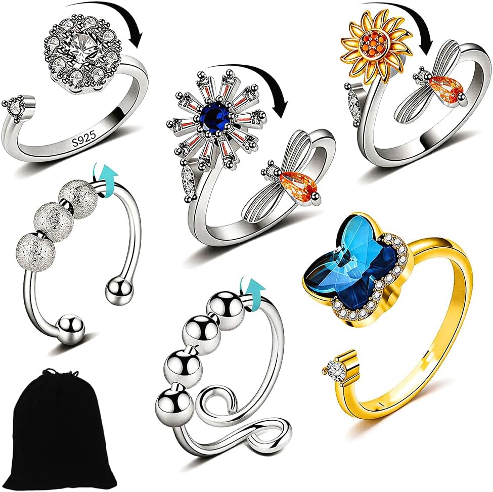 Anello Antistress Boho in Acciaio per Donna