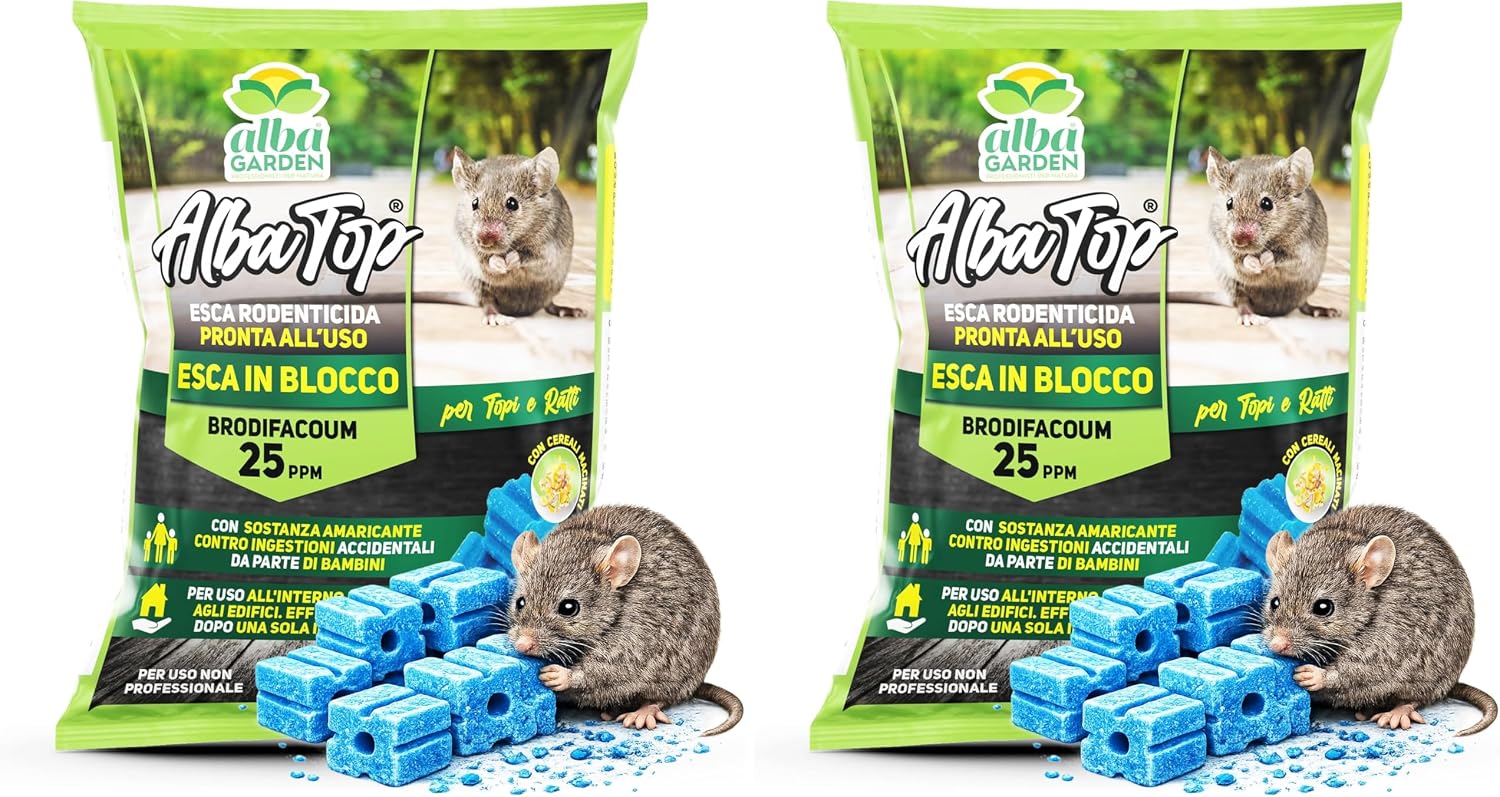 Veleno per topi Albagarden - 15 blocchi x 20g