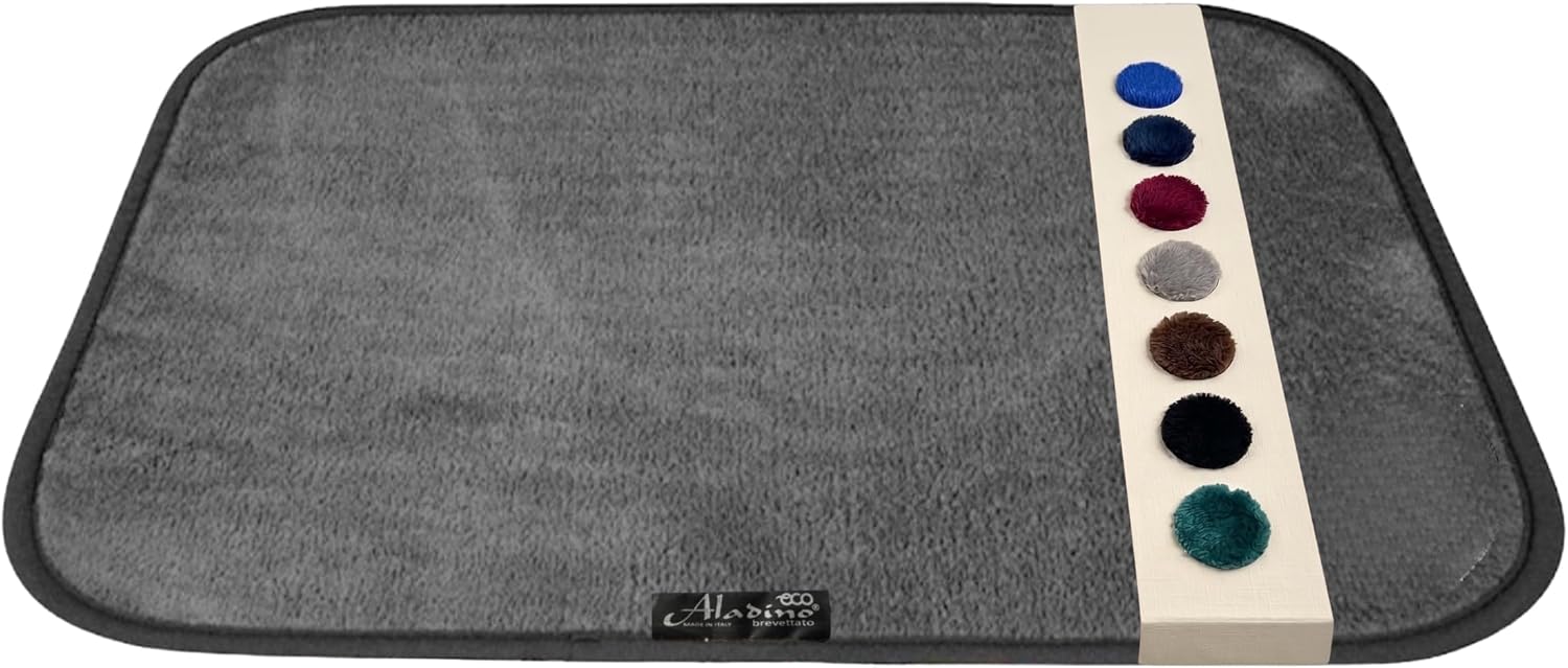 Tappeto Magico Aladino, 43x60cm Grigio – Antiscivolo e Lavabile
