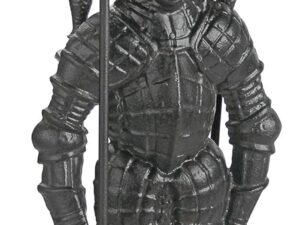 Alare da camino in ghisa 'Cavaliere Nero' - Design Toscano