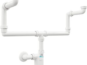 Sifone Salvaspazio per Doppio Lavabo - Aqua Bagno