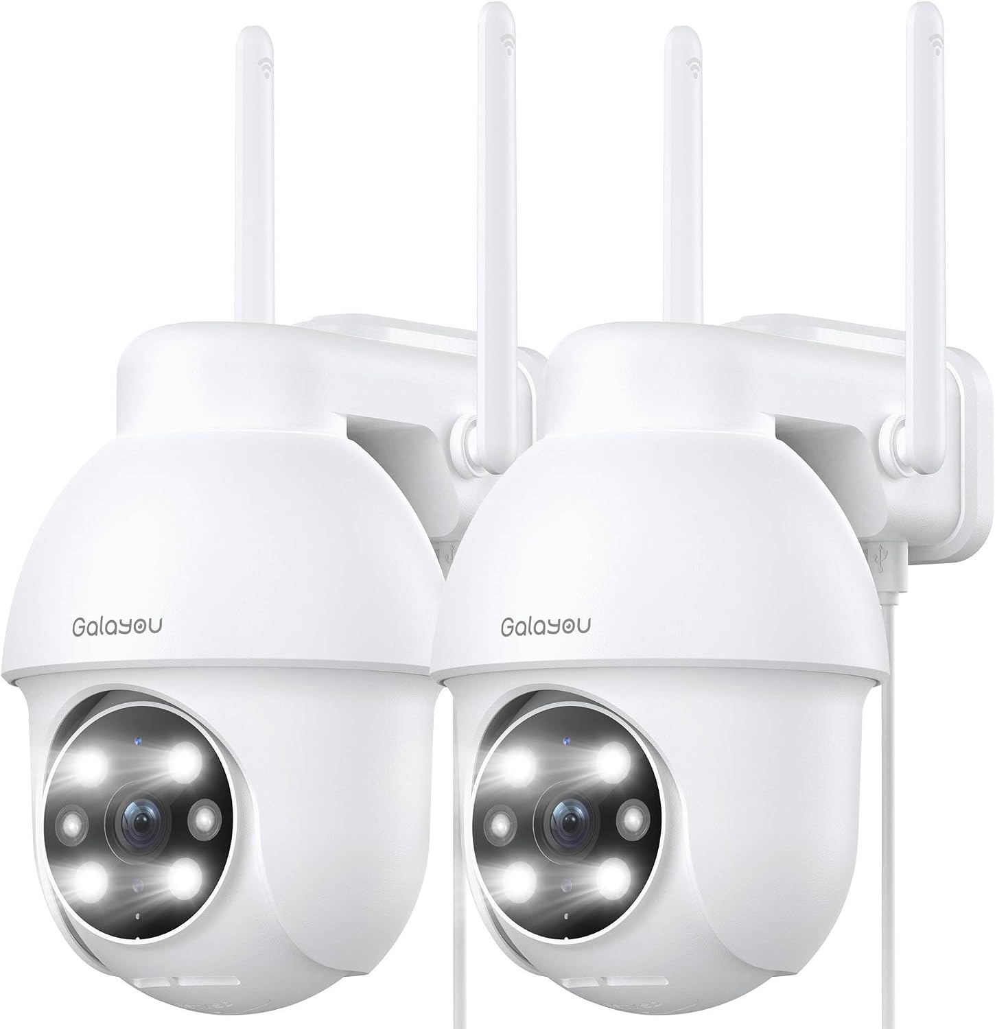 GALAYOU Telecamera Wi-Fi PTZ 2K con Visione Notturna a Colori