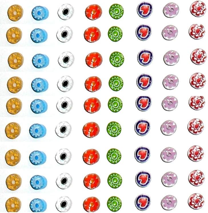 Murrine Murano millefiori 10g per mosaico e gioielli + portachiavi