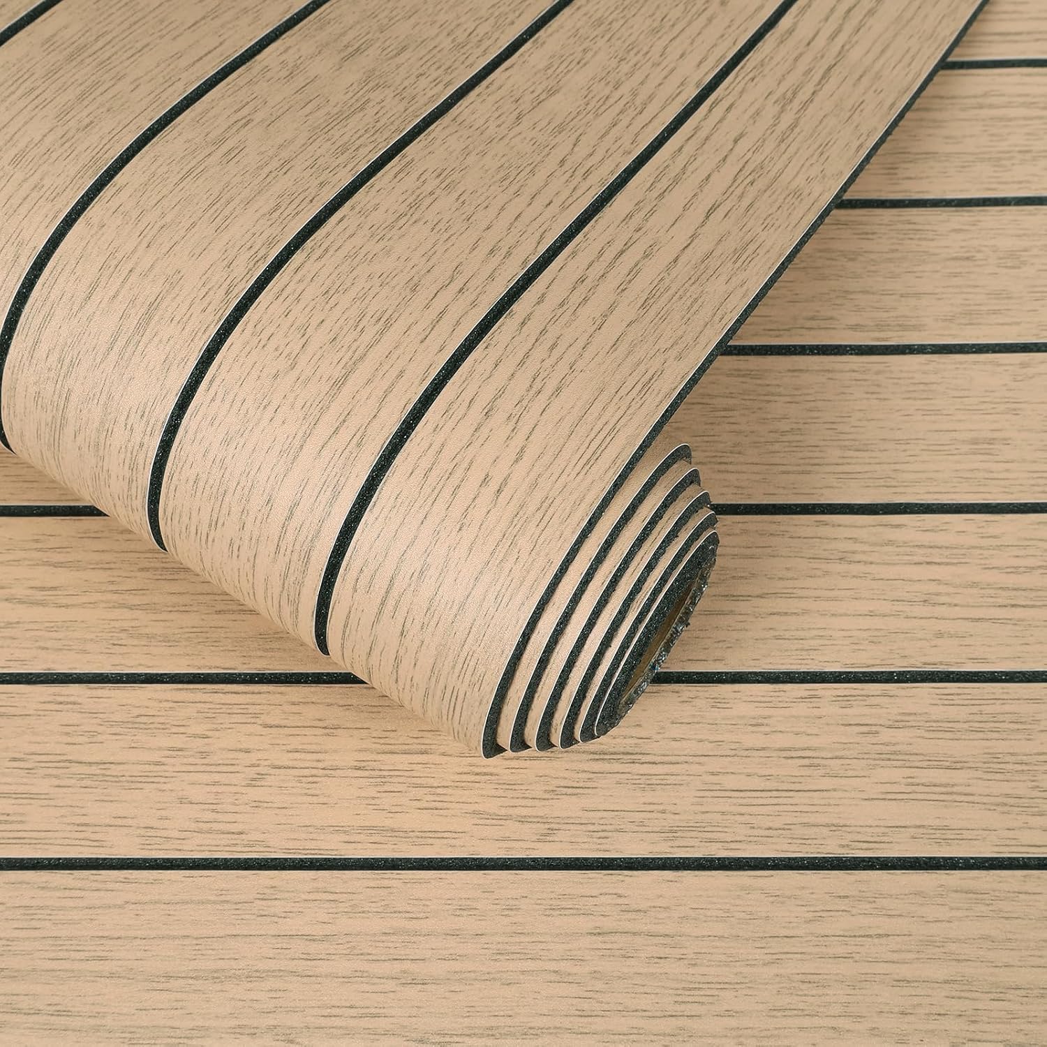 Pannelli adesivi in legno 3D marrone chiaro 30,5x200,7 cm