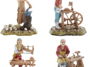 Set 4 Mestieri Napoletani Presepe Moranduzzo Cm 10