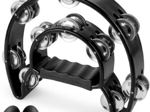 Tamburello Mezzaluna Doppio Sonagli Minfuerang Nero