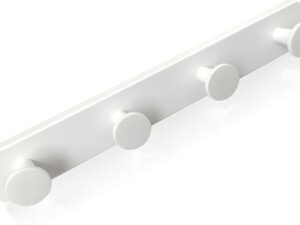 Appendiabiti a parete bianco 4 ganci KUKICU