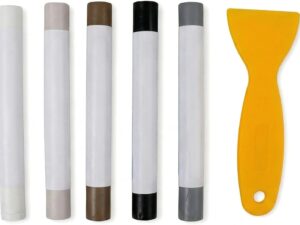 Stucco per legno 5 colori - Kit riparazione graffi completo