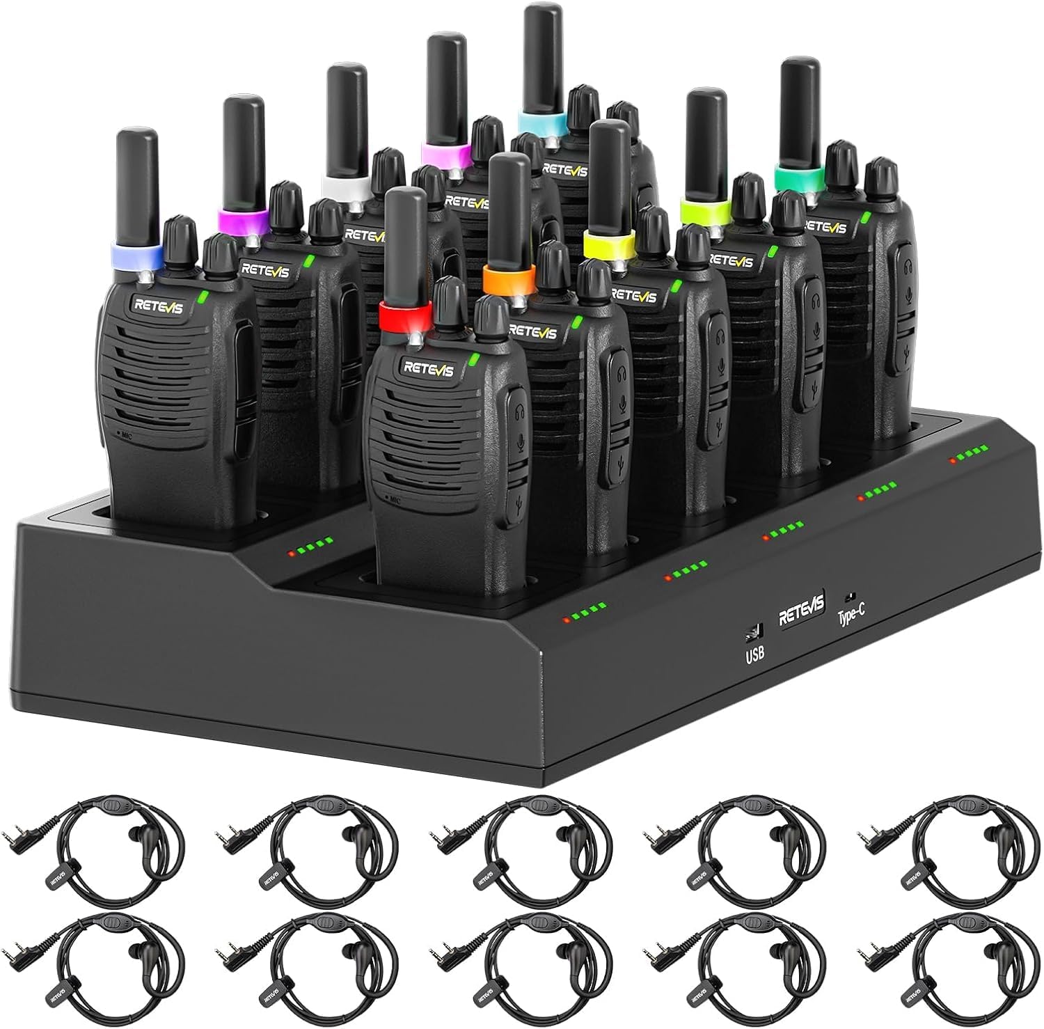 Retevis H777: Walkie Talkie professionali PMR446 (10 unità)