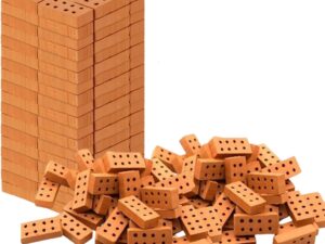 Yotlein100 Mini Mattoncini Rossi 2x1x0.5 cm per Costruzioni