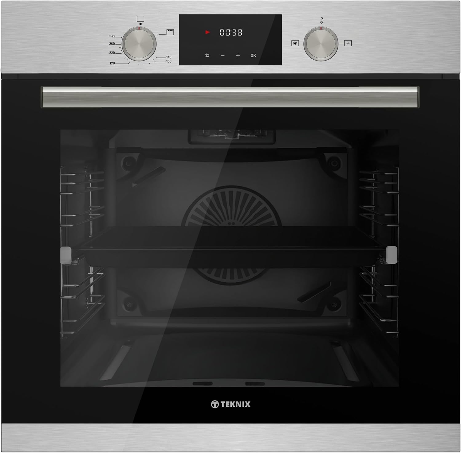Teknix BITK264GSX - Forno a gas da 60 cm, 63 litri, GPL, acciaio