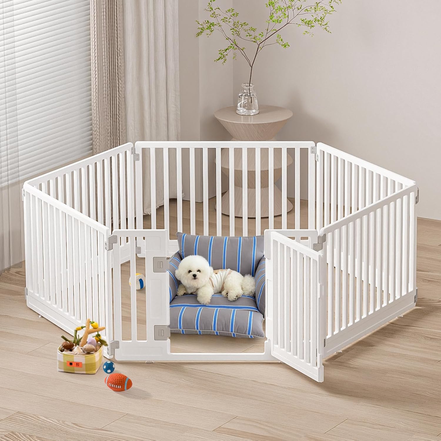 Gupamiga Recinto per Cani Cuccioli 178x153 cm - Bianco