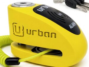 Urban UR910Y Bloccadisco Moto con Allarme 120 dB, Giallo/Nero