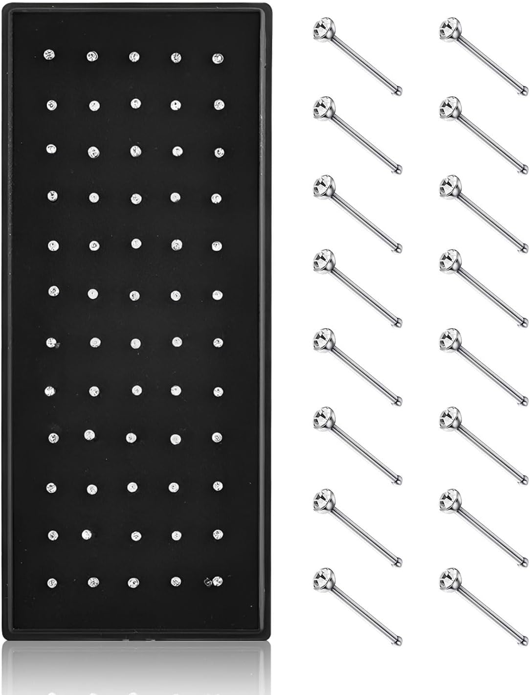 60 Piercing Naso in Acciaio Ipoallergenico - TOZBLEU