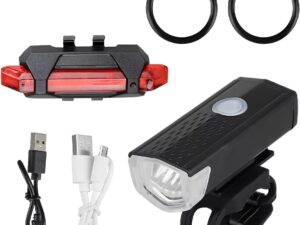 Kit illuminazione bicicletta premium - Luci USB impermeabili