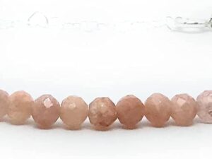 Bracciale donna in pietra di sole argento 4 mm regolabile