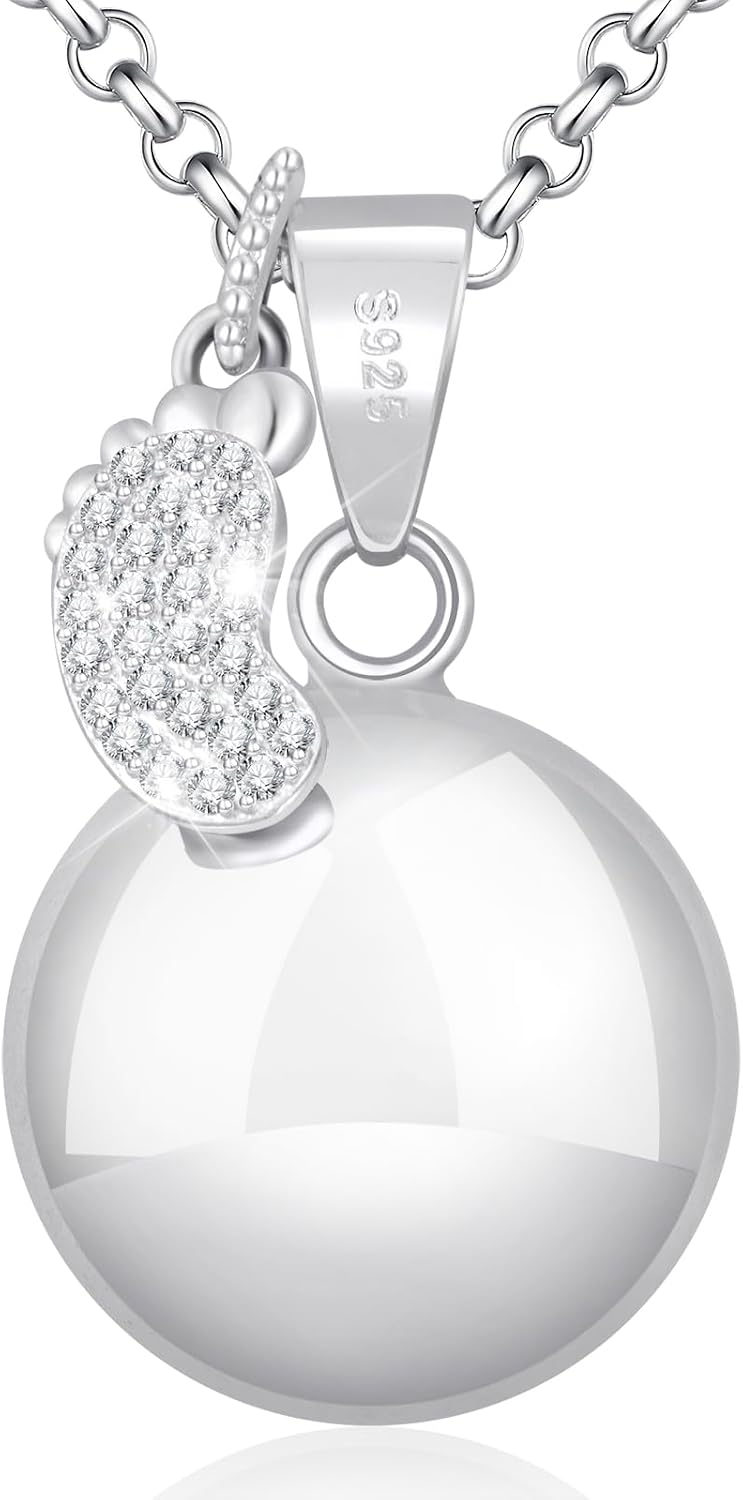 Collana Piedini in Argento 925 per Mamma in Attesa