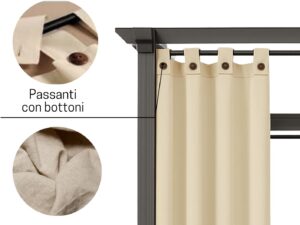 Tenda gazebo esterno 160x260 cm in Tela - Protezione Totale