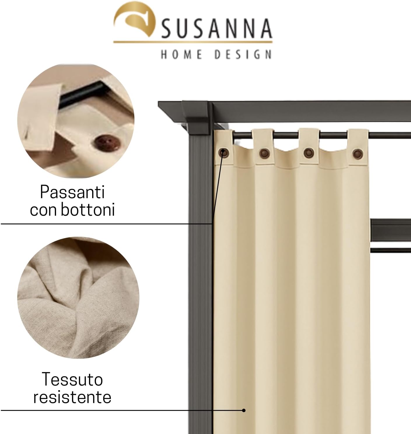 Tenda gazebo esterno 160x260 cm in Tela - Protezione Totale