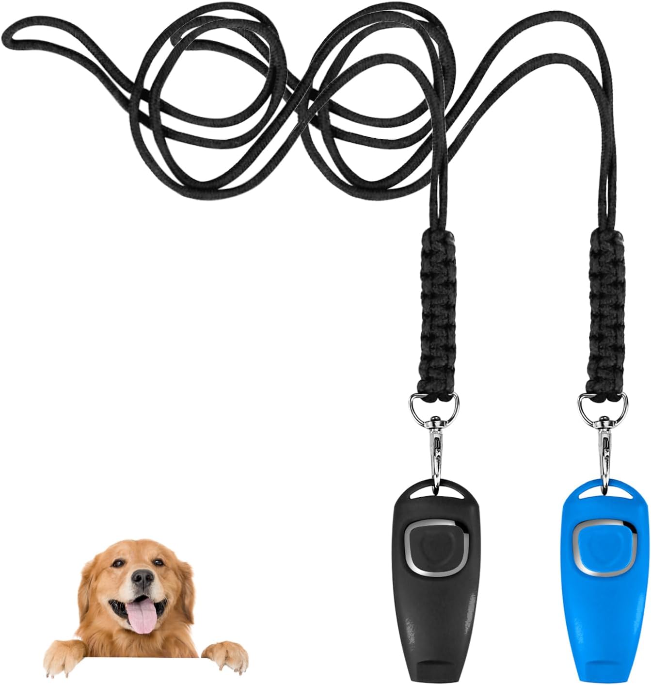 Fischietto e clicker cane 2 in 1 per addestramento