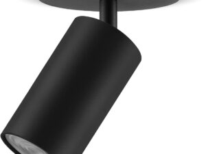 Faretto Maclean orientabile in alluminio nero GU10 40W